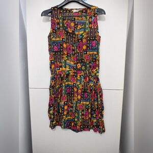 Colorful Geometric Print Dress